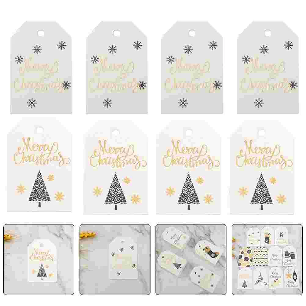 

200 Pcs Christmas Card Adorable Label Cards for Xmas DIY Present Tags Greeting Craft Seal Paper Labels Gifts