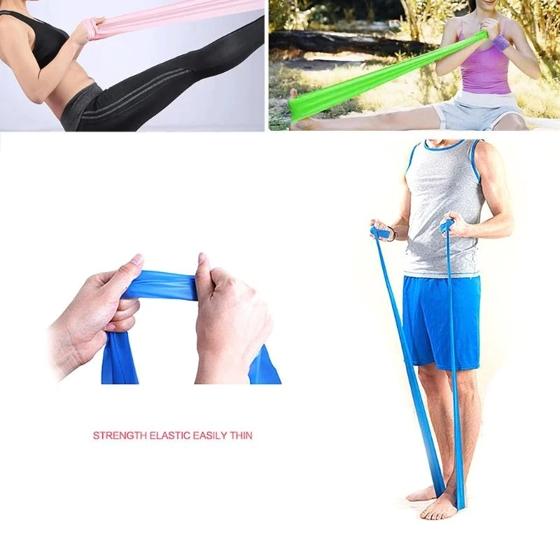 Stretch Resistance Band Good Tension Elasticity 150cm Rubber Elastic Band Portable Fit Home Gym Yoga Sport Equipment