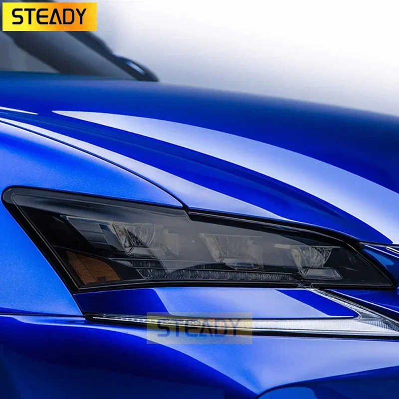 

2 Pcs Car Headlight Protective Film Headlamp Transparent Black TPU Sticker For Lexus GS 2015-2020 GS 350 300 450 200 Accessories