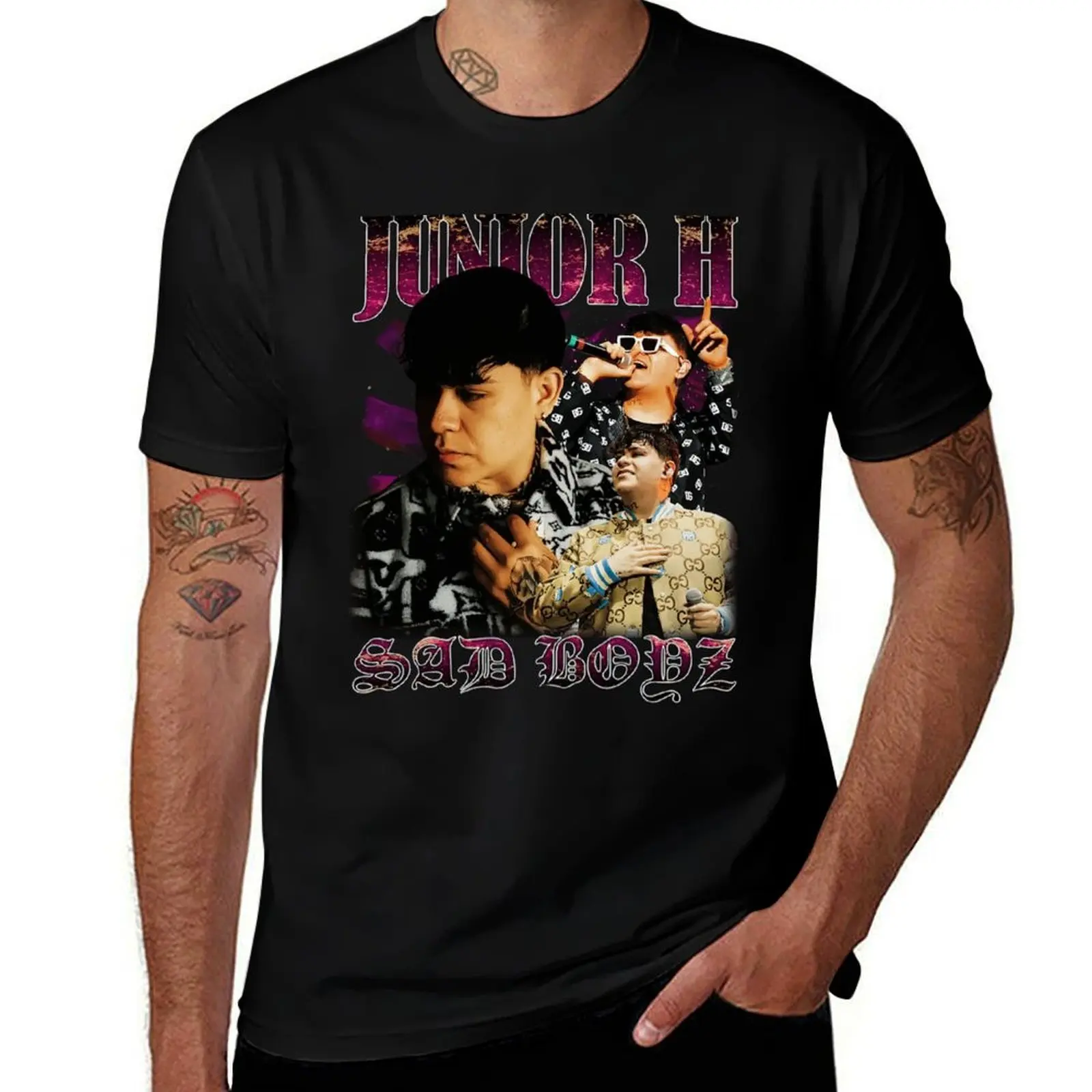 

The Junior H T-Shirt man t shirts high quality luxury brand black cotton t-shirt plain for man package T-Shirt