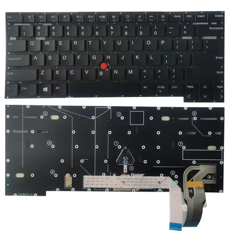 Новая американская клавиатура с подсветкой для Lenovo ThinkPad T14s Gen 2 P1 GEN4 X1 Extreme Gen 4 английский черный