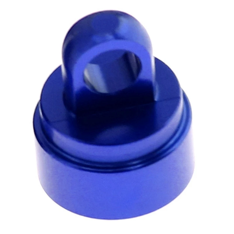 8PCS Machined Alloy Shock Caps Shock Bladder Bottoms Washers Pivot Balls For Traxxas Slash 2WD 4WD,Blue