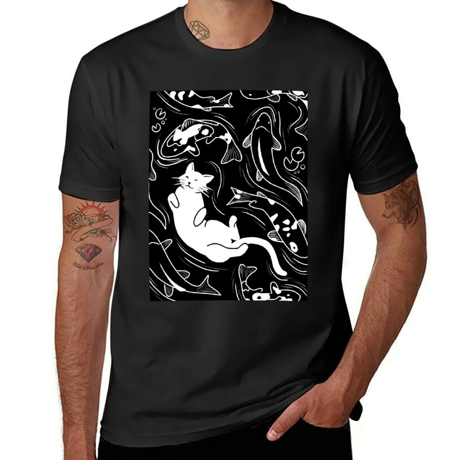 Kat Koi (black) T-Shirt oversizeds customs men clothings