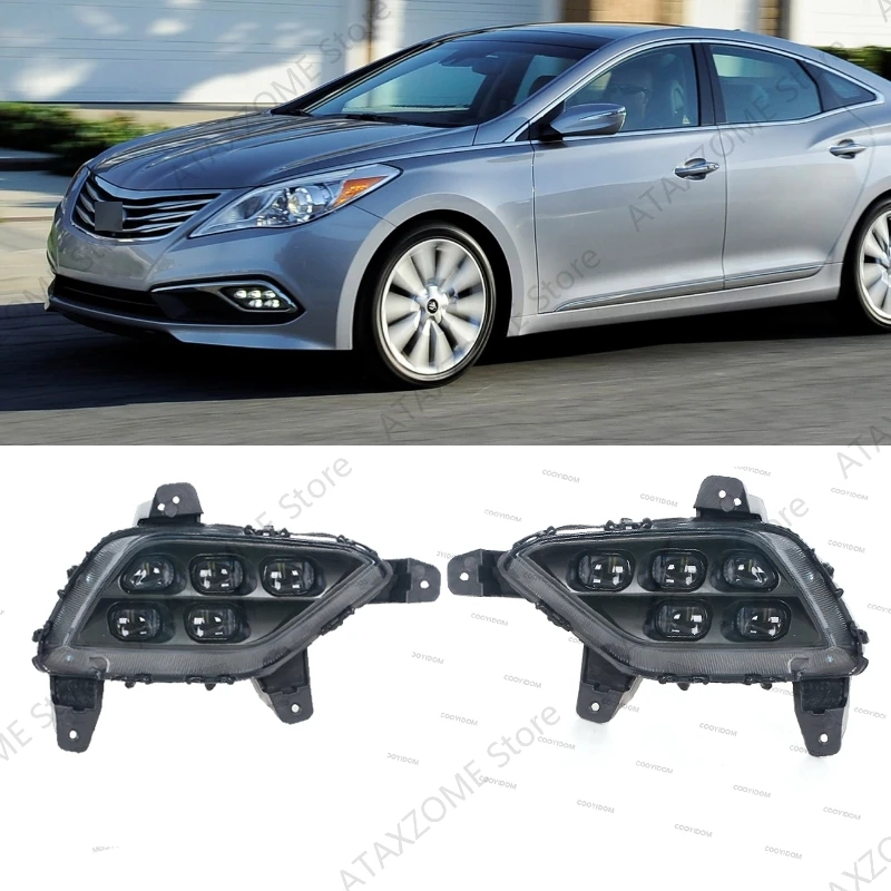 

Car LED DRL Daytime Running Light For Hyundai Azera grandeur 2015 2016 front bumper Fog Lights Lamp Headlight driving lamp