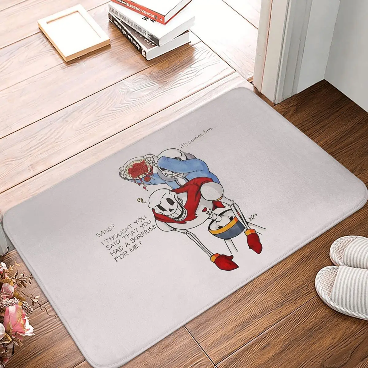 Undertale Frisk Flowey Toriel Sans Papyrus Bath Mat Brothers Doormat Living Room Carpet Balcony Rug Home Decoration