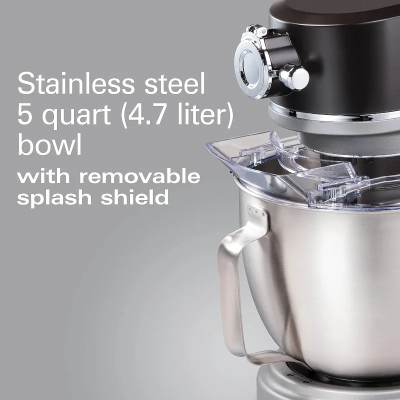 Beach Professional All-Metal Stand Mixer with Specialty Attachment Hub, 5 Quart Bowl, 12 Speeds, Includes Flat Beater,