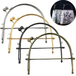 15cm Handbag Clutch Frame Antique Brass Metal Frame Kiss Clasp Bag Purse Handle Parts for Sewing Sewing Supplies