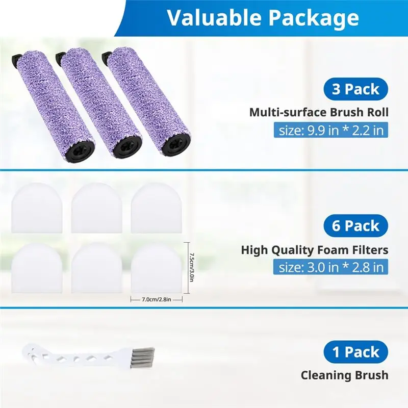 

Сменный поролоновый фильтр основной щетки RANA, совместимый с аксессуарами для пылесоса WD101 WD201 WD100 WD200