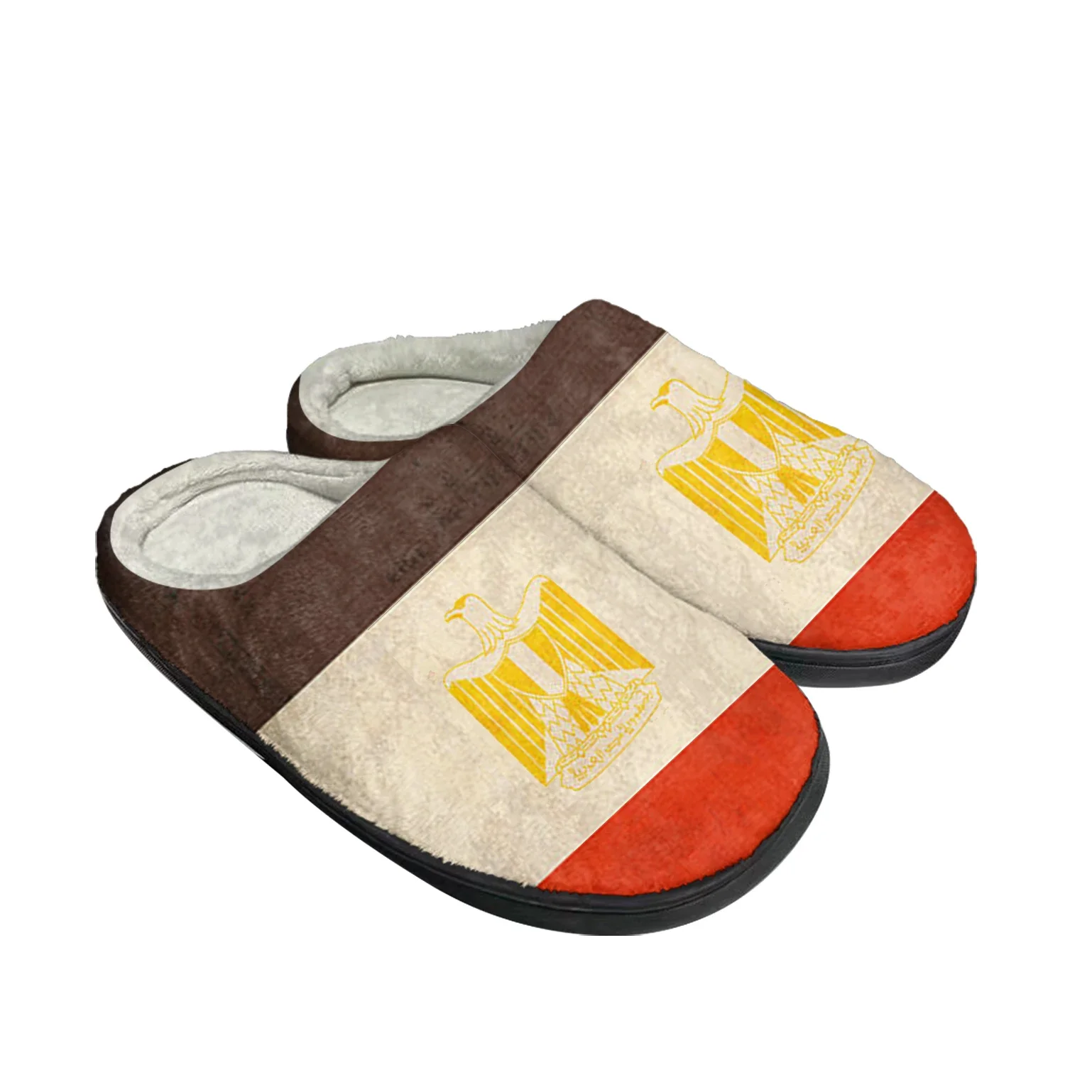 

Egyptian Flag Home Cotton Custom Slippers Mens Womens Sandals Egypt Plush Bedroom Casual Keep Warm Shoes Thermal Slipper