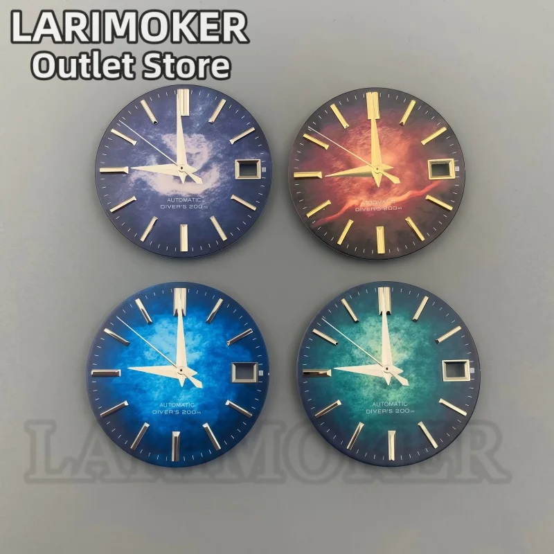 LARIMOKER NH35 New Watch Dial with Hands 29mm Dial Red Purple Blue Green Watch Dial Suitable for NH35 Movement Accessories