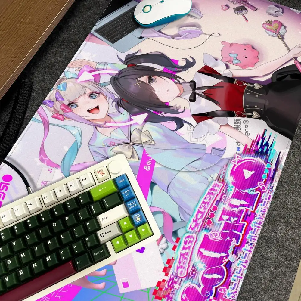 

Mouse Pad Xxl Computer Large Girl Size Streamer Non-slip Gamer N-Needy Keyboard 90x40cm Art Design HD Overload Deskmat