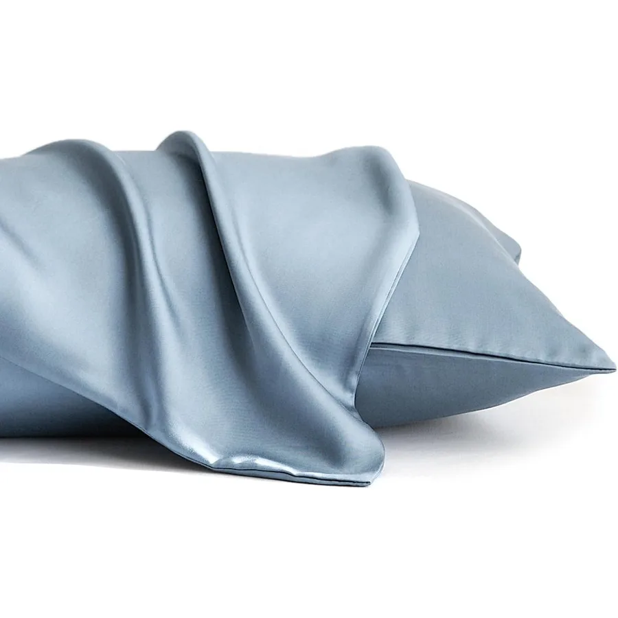 

Breathable Cooling Silk Pillow Cases for Hot Sleepers Queen Size Set of 2 Made from Lyocell Fabric with Silky Soft Texture Hair