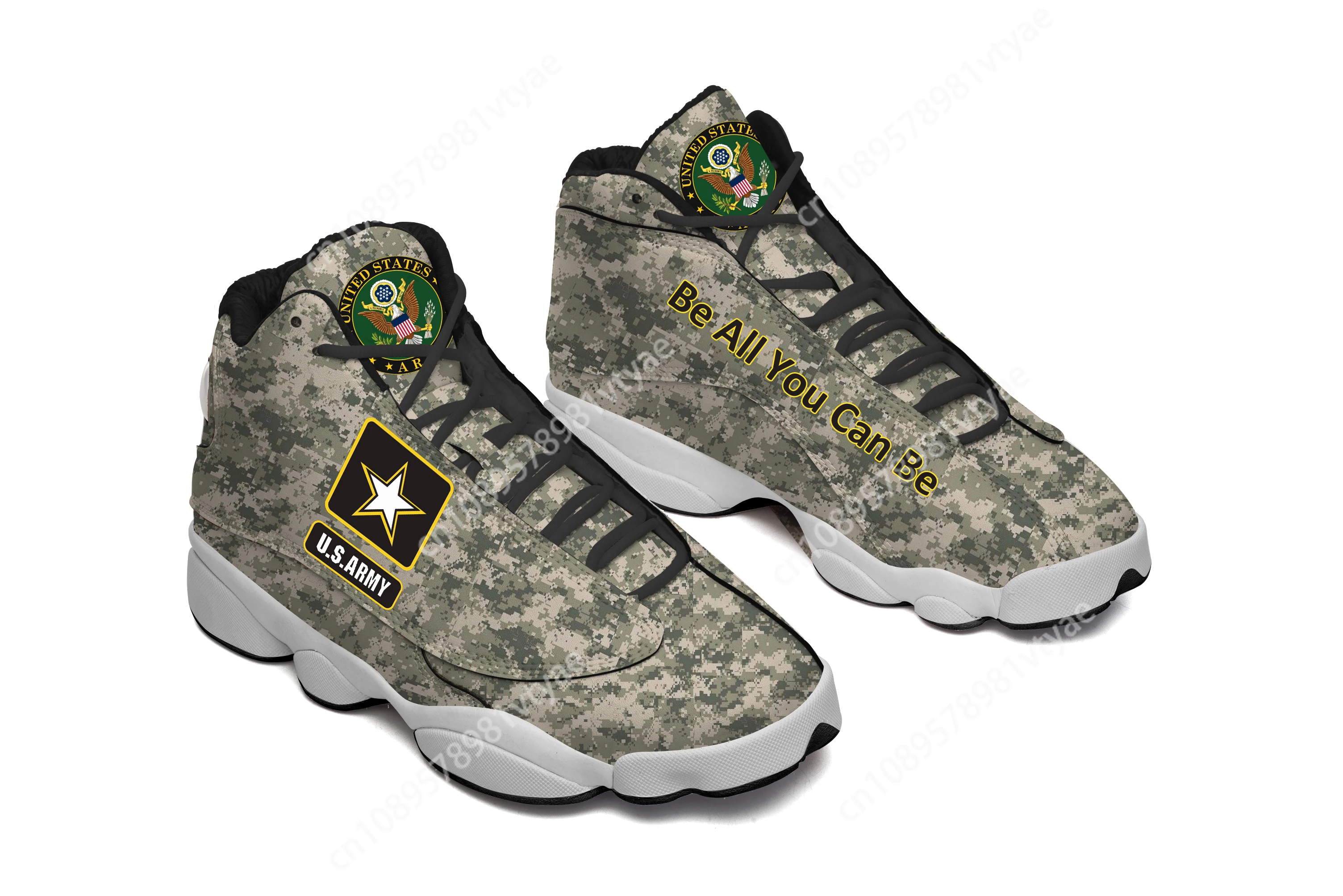 Dropshipping Print On Demand Custom Basketball Sneaker USA United States Military US Army Custom Print POD Shoes Free Shipping