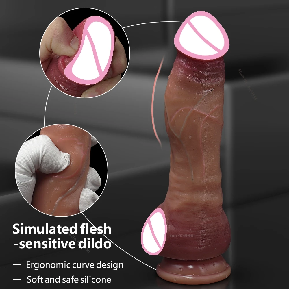 Men's Dildo Soft Realistic Skin Feel Human Penis Penile Prosthesis Vaginal Anus Stimulator 18 for Adults Female Masturbator Gode