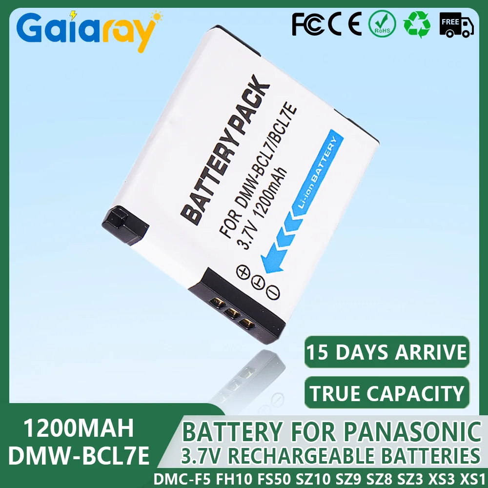1-10Pc 1200mAh DMW-BCL7 DMW BCL7 BCL7E Rechargeable Camera Battery for Panasonic Lumix DMC-F5 FH10 FS50 SZ10 SZ9 SZ8 SZ3 XS3 XS1