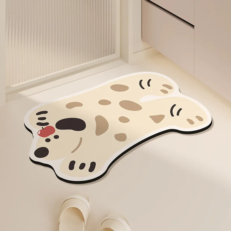 

Cute Cartoon Bathroom Floor Mat With Diatomaceous Earth Absorbent And Non Slip Soft Cushion Quick Drying And Cute Home Floor Mat