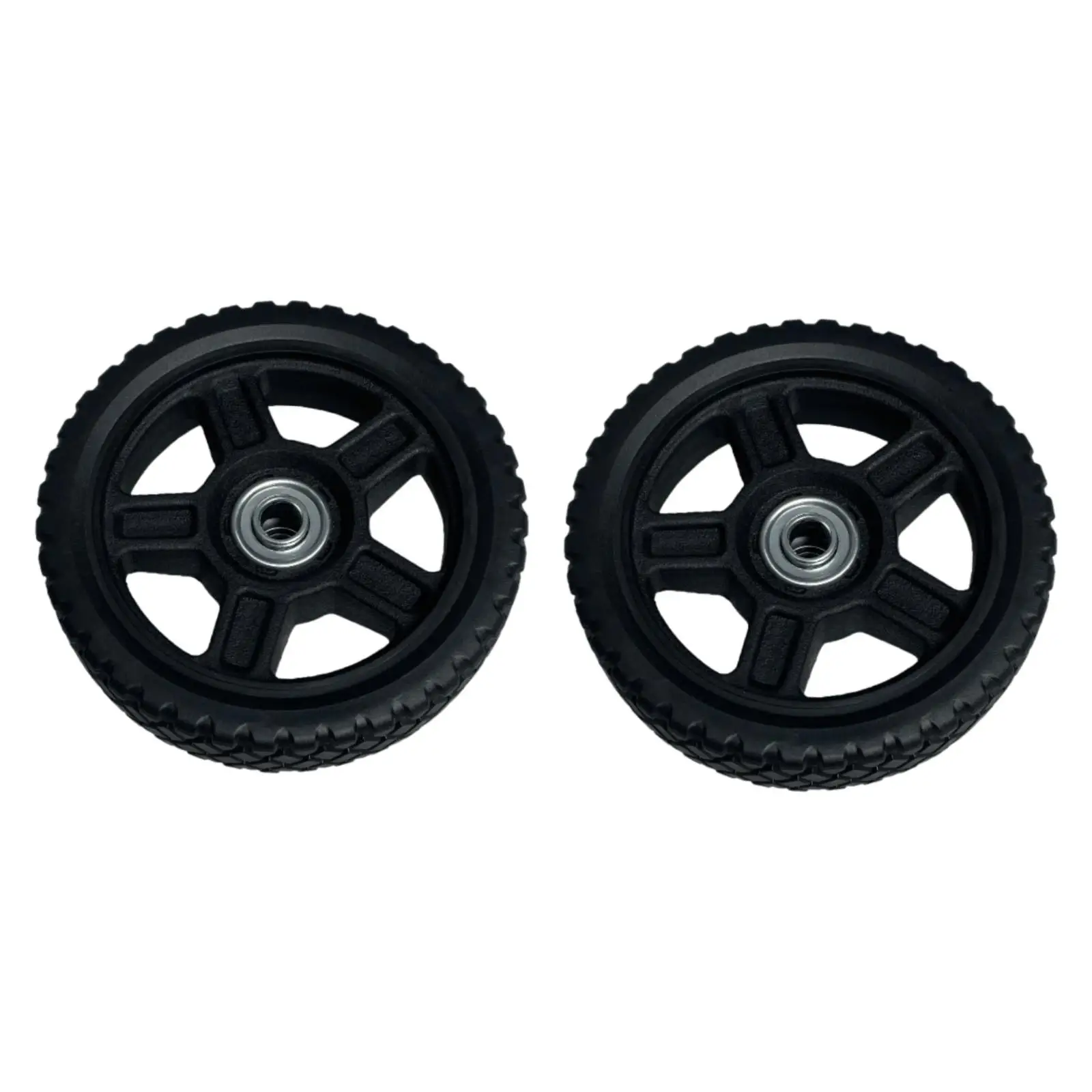 2 Pieces Lawnmower Wheels Waterproof Repair Parts Replacement 6 inch Tires Multifunctional Sturdy High Performance Accessories