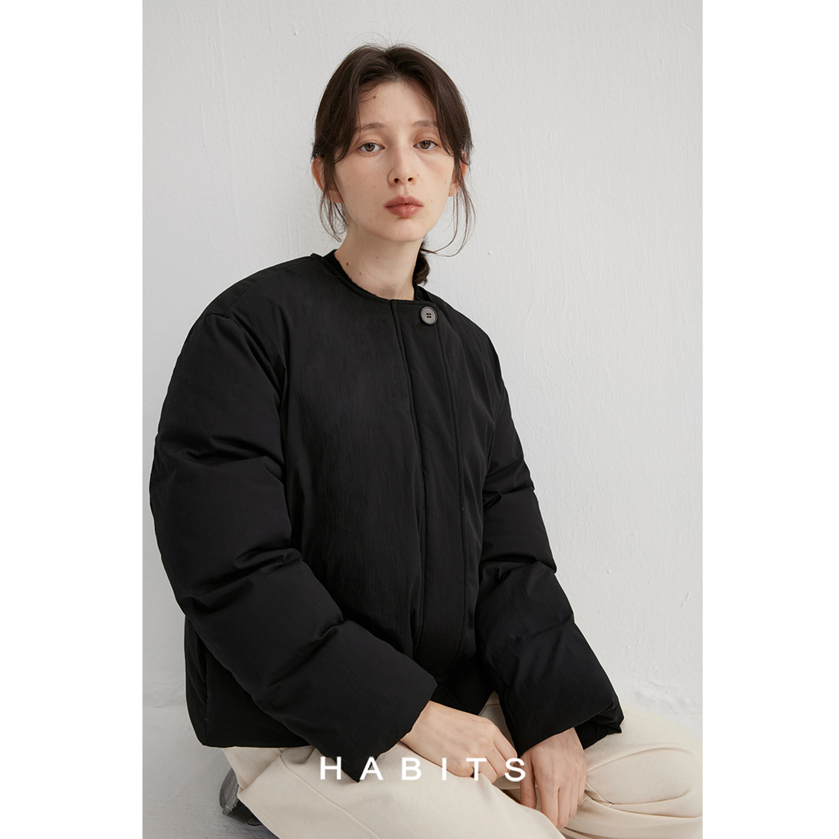 

Рекомендованная куртка HABITS с молнией, без воротника, с потайной молнией, женская, утепленная, осенне-зимняя