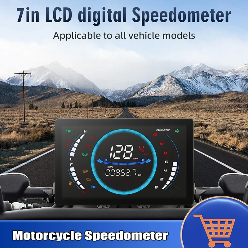 Motorcycle Speedometer Digital Dashboard Panel LED RPM Oil Level Water Temp Volt Meter For Honda EX5 Dream For Mexico Motorcycle