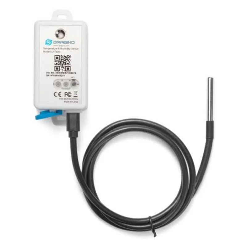 

Dragino LHT65S-NE117 LoRaWAN Temperature & Humidity Sensor external probe uses TI TMP117A NIST traceability temperature sensor