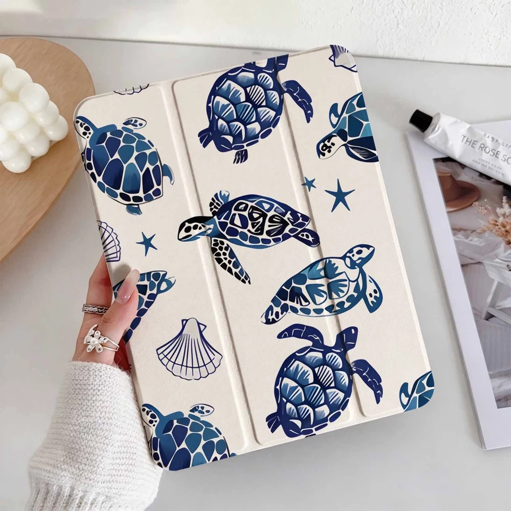 Gentle Long Hair Schoolgirl For iPad Pro 11 12.9 13 A16 M2 M4 M3 M5 9.7 10.2 5/6/7/8/9/10/11th Mini Air 3 4 5 6 Tablet Case 4