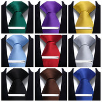 Ties For Men Solid Color Tie Clip Wedding Business 7.5cm Suit Brooch Pin Clip Classic Neckties Slim Mens Fashion Stripe Cravatas