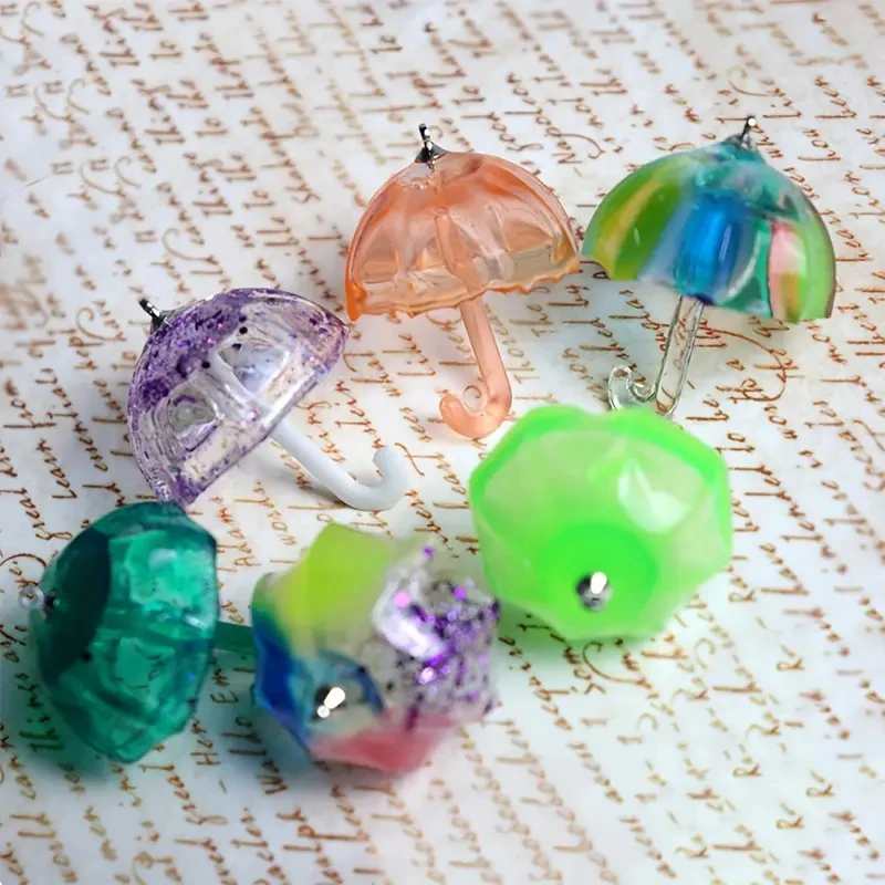 Diy كريستال الغراء لطيف مظلة قلادة قالب من السيليكون مظلة الملابس الواقية قالب من السيليكون ، الراتنج الجص صنع القالب #1