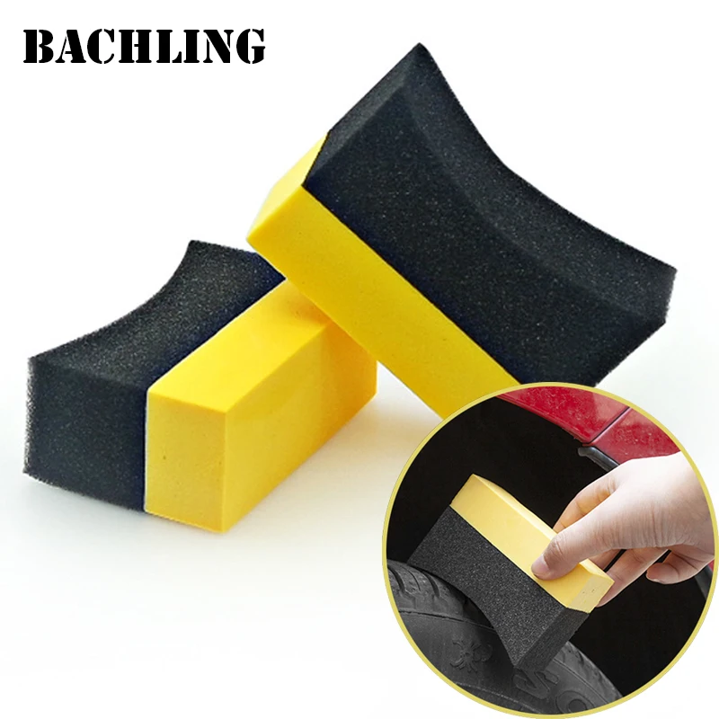 3/5/10PCS Car Wheel Brush Cleaning Sponge Tool Tire Wash Wipe Wax Polishing Tyre Brushes Tools Water Suction Sponge Pad