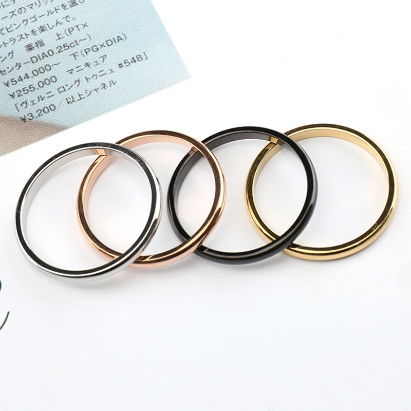 1 Piece of Classic and Timeless Smooth Surface Plain Ring, 2mm Spherical Ring, 18K Gold Stainless Steel Finger Ring, Fashionable and Versatile, Suitable for Men and Women for Daily Wear, Gift-Giving