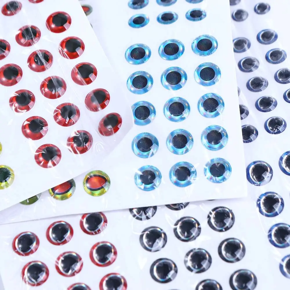 Tackle DIY Eye Fishing Eyes Sticker Fly Fishing 3D 4D 5D 3D Fish Eyes Artificial Fish Eyes Fishing Lure Eyes Lure Fish Eyes