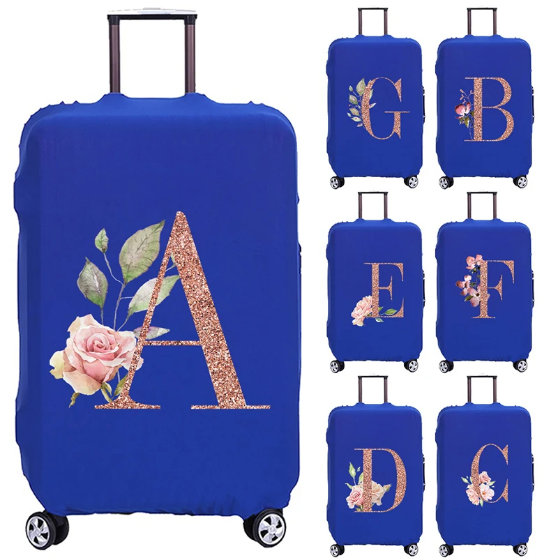 

Luggage Travel Suitcase Cover Rose Letter Print for 18-32 Inch Holiday Traveling Essentials Accessories Trolley Protective Case