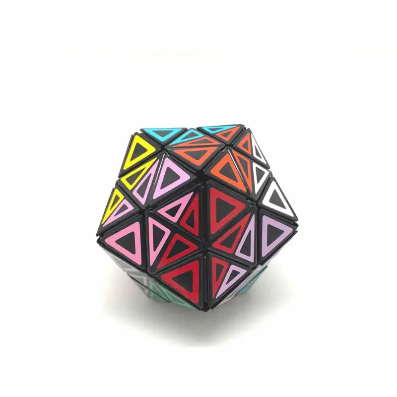 Evgeniy Icosahedron الأسود الجسم ملصقات جوفاء المكعب السحري ملصقات صناعة يدوية نيو سرعة ملتوي لغز الدماغ المضايق ألعاب تعليمية