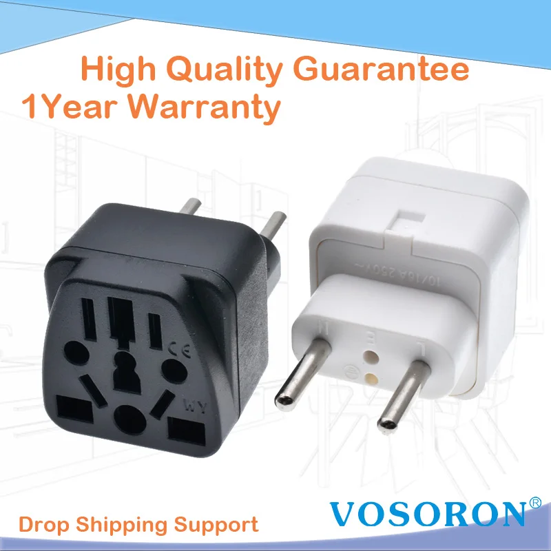 

EU CEE7/16 Standard Plug 4.0MM Plug Adapter Type C for Europe, Russia, Turkey Indonesia and More (WY-9C) - CE Certified