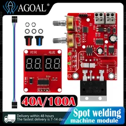 Placa de control de soldadores por puntos 40A/100A, pantalla Digital, controlador de corriente de soldadura por puntos, panel de sincronización, amperímetro, transformador de NY-D01