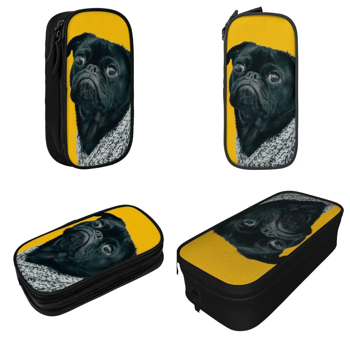 Dog Pug Sweater Pencil Case New Animal Pen Bag Girls Boys Large Storage Office Cosmetic Pencil Pouch