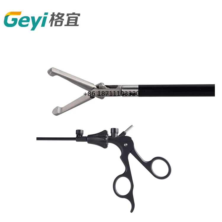 Geyi factory price Laparoscopic flexible grasping v shape forceps for laparoscopic surgery