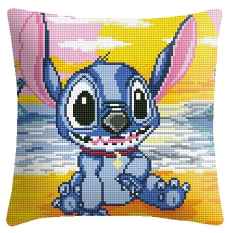 Cartoon Series Pillow Embroidery Knit Hooks Cross Stitch Kit Knotted Pillow Set Foamiran for needlework Cushions 6CT