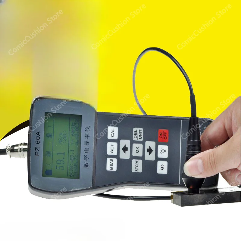 PZ60a Conductivity Meter Portable   Copper Aluminum Digital Metal Eddy Current  Tester