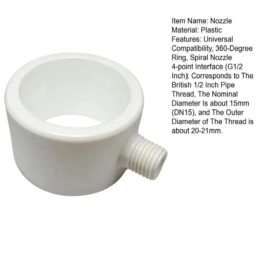 High Pressure Men Shower Nozzle 360-Degree Ring Powerful Supercharging Circular Flushing Sprayer Circular Flushing