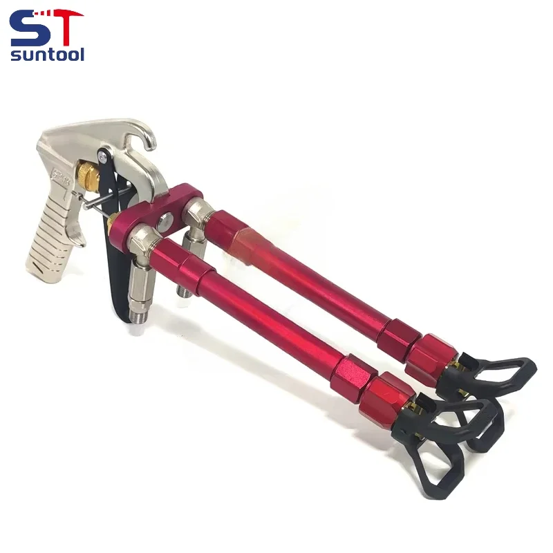 Suntool acessórios de pulverizador mal ventilado de alta pressão de alta qualidade pistola de pulverização de cabeça dupla pistola de mistura externa 288420