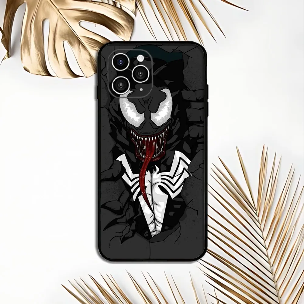 M-Marvel Superhero V-Venom Phone Case For Iphone 16 15 11 13 14 Pro Max 7 8 Plus X Xr Xs Max 12mini Cover Case