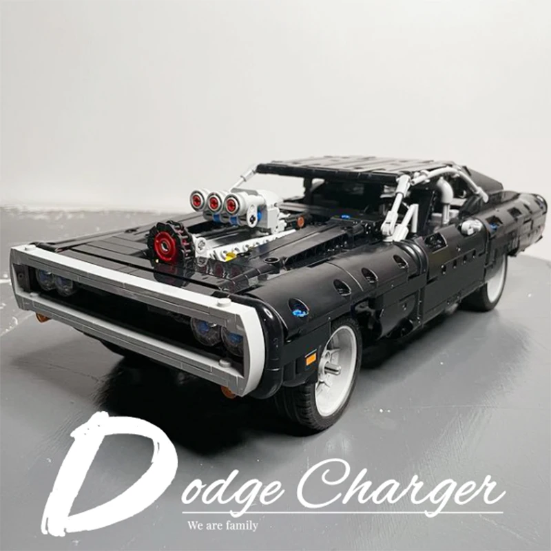 1077 PCS Technical Dodge Charger Racing Car Building Blocks Model Assemble Bricks Fast and Furious Toy For Kid Boy Gift