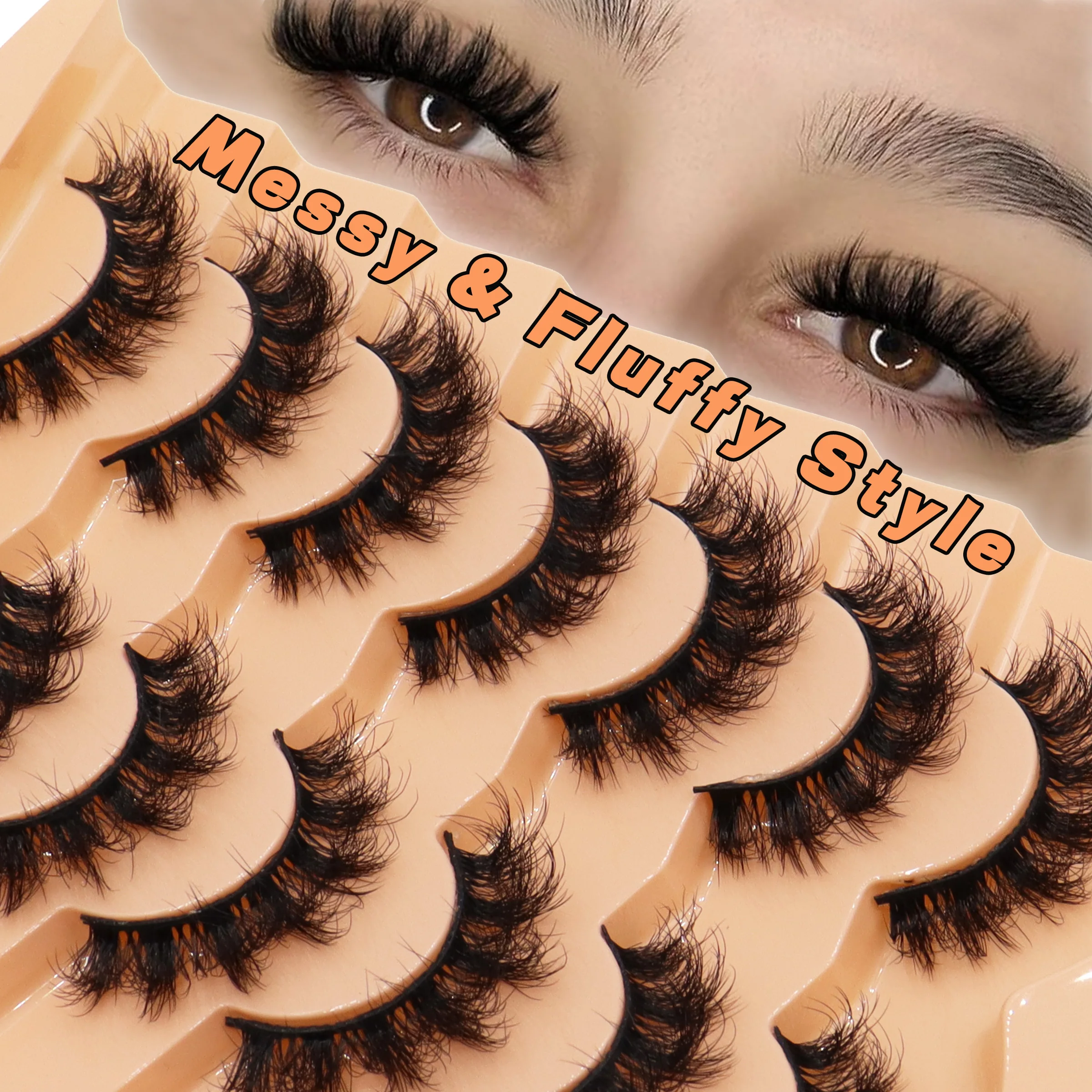 3D Multi‑Layered Messy Strip False Eyelashes Instantly Open Up Eyes Ideal for Stage Makeup Mixed Styles Available