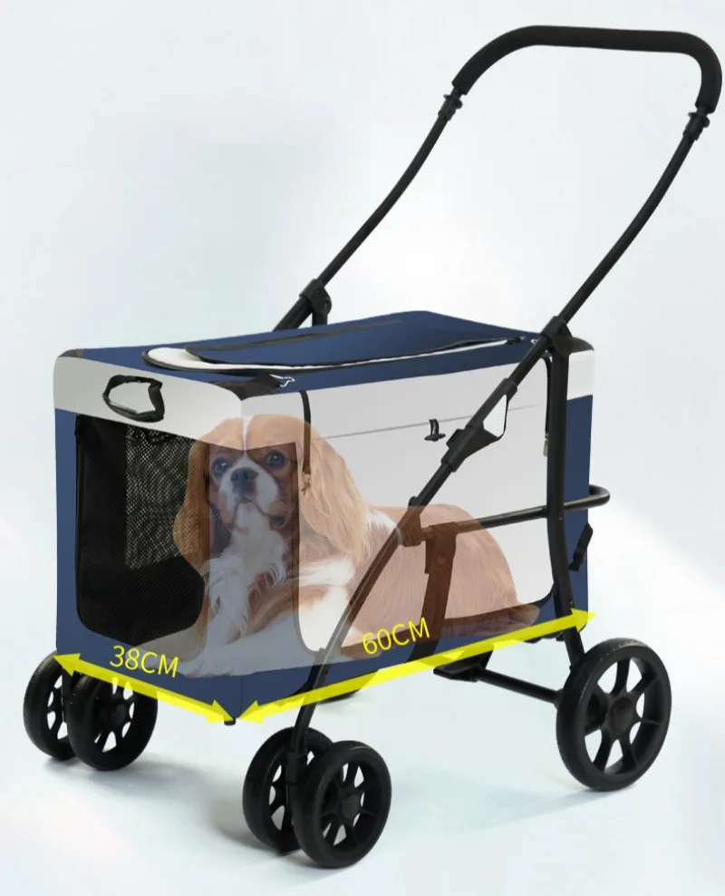 

Pet Stroller Medium Large Dog Out Car Lightweight Foldable Cat Dog Stroller Pet Trolley Big Space Foldable Light Pet Travel Car