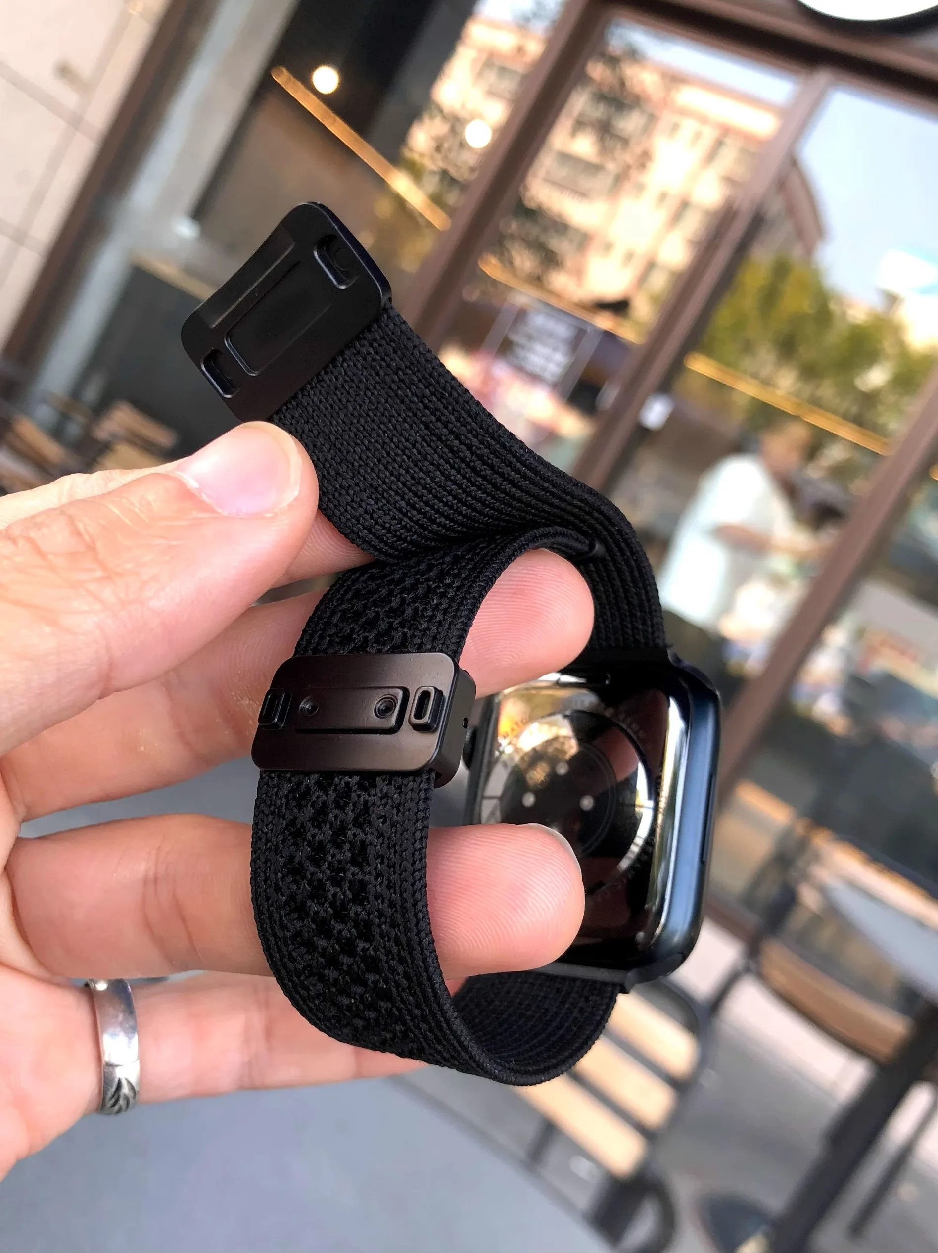

Kaker Storm knitted magnetic suction suitable for iwatch watch strap s10 autumn and winter breathable warm hand knit 9876