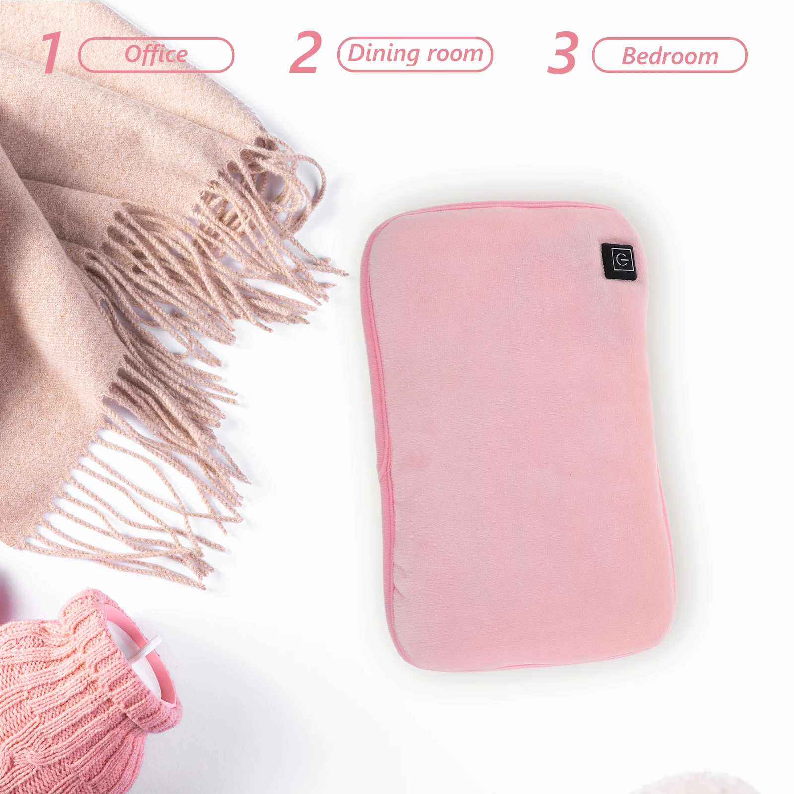 

1pc Adjustable 3 Heat Settings Rechargeable Hand Warmer Portable Electric No Water Design For Men Women Outdoor