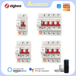 Tuya Zigbee 3.0 interruttore automatico intelligente ZJSB9 1P-4P interruttore Timer vocale intelligente, telecomando Smart Home tramite Tuya Alexa Google Home