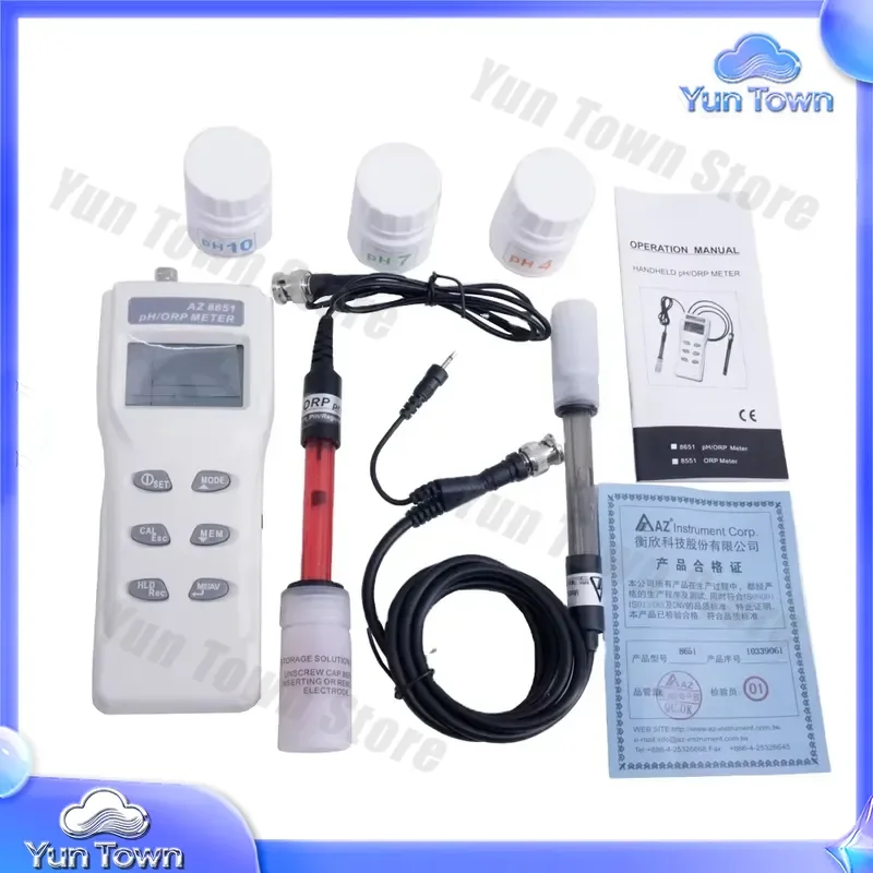 Digital pH and ORP Meter for AZ8651 Water Quality Tester Oxidation Reduction Potential Analyzer Portable pH Meter for