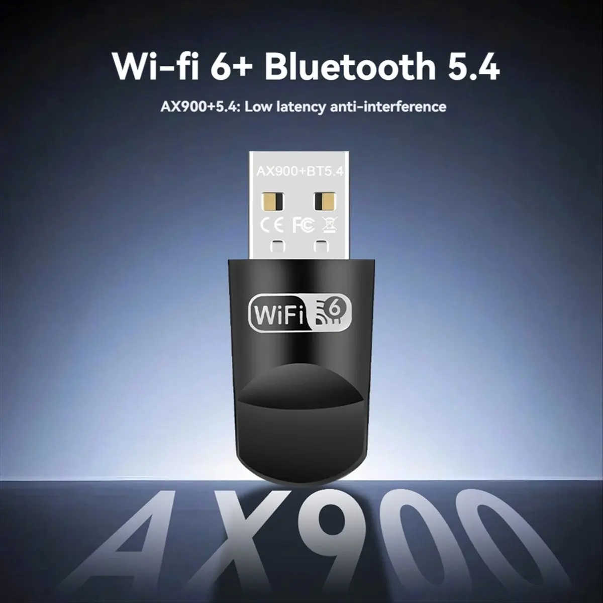 ABSF AX900 USB WiFi Adapter WiFi 6 286Mbps Bluetooth 5.4 2.4G/5GHz Wireless Network Card for Win10 11 Desktop Laptop