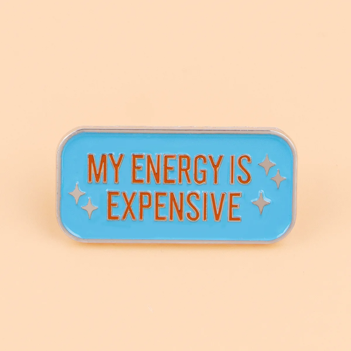 Cross border metal badge fashion quotes versatile simple clothing accessories English short sentences letter series brooch